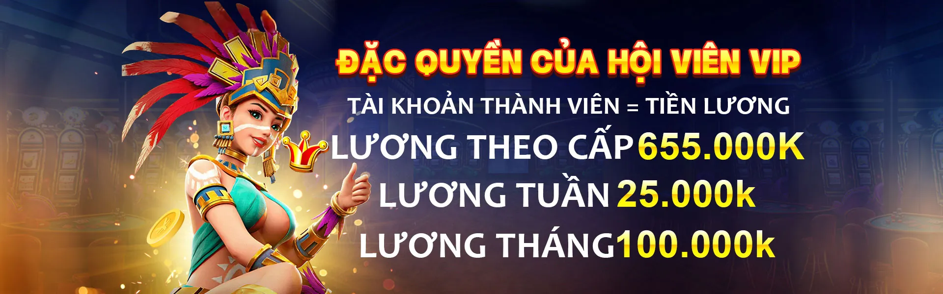 Biểu tượng đặc quyền VIP Win365 với huy hiệu vàng và các phần thưởng hấp dẫn